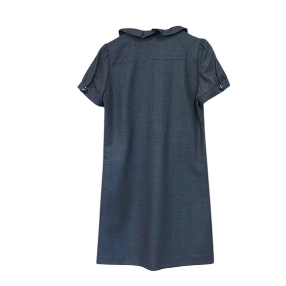 J. Crew Black Ribbon Ravine Cap-Sleeve Wool Dress Size 6 - Picture 4 of 14